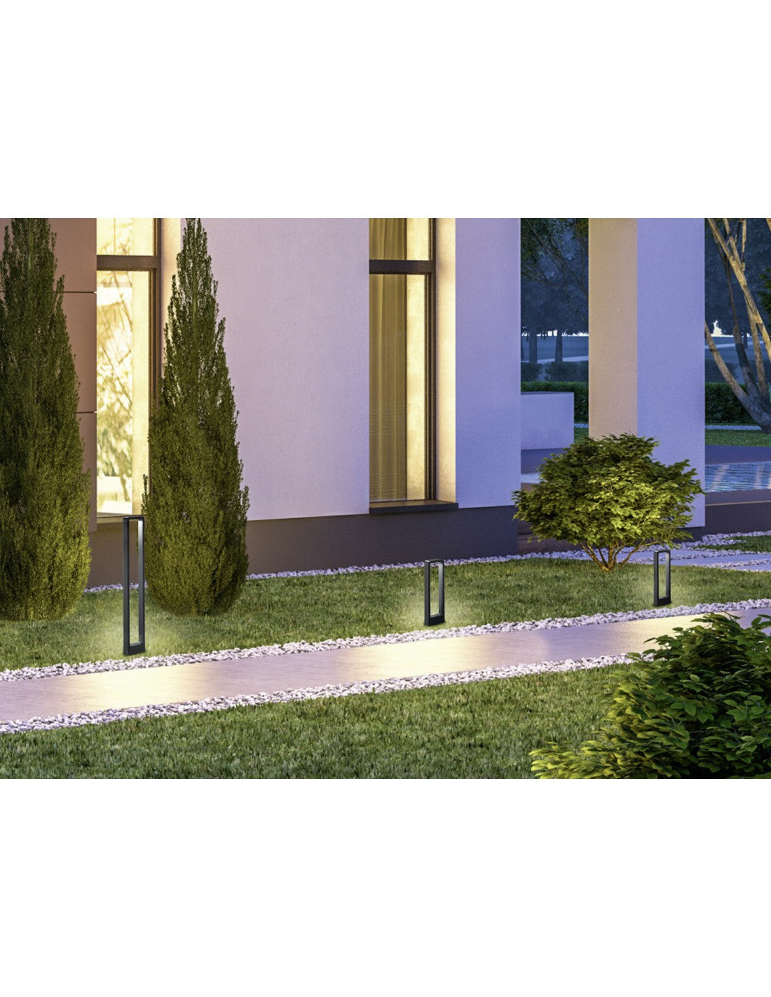 Poste LED de exterior Reno IP54 Antracita H100 cm Trio Lighting