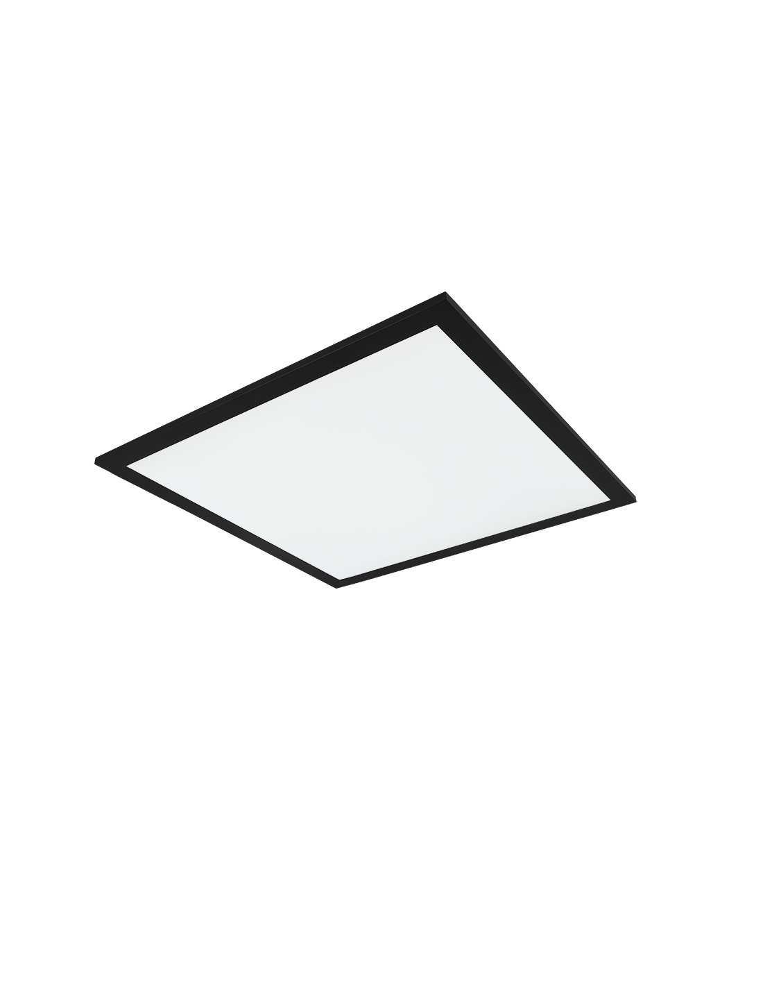 Lámpara de techo con aplique cuadrado moderno, atenuador LED de 18w, iluminación Alpha Titanio Trio