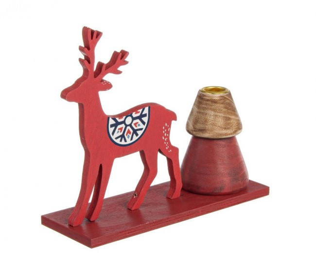 6x Portavelas rojo Noel