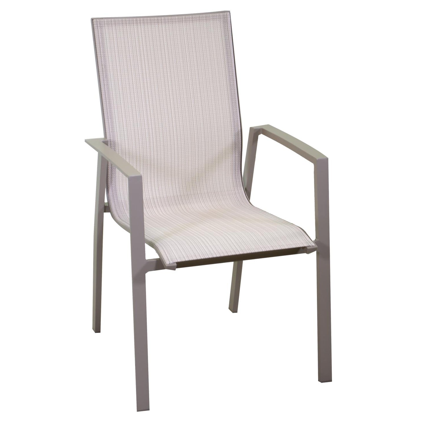 Sillón Cleveland de aluminio gris tórtola mate y textline