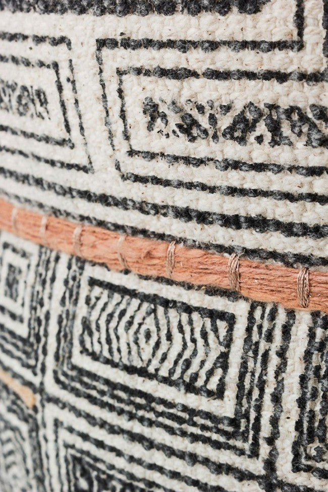 TILAK Puf de algodón estilo étnico desierto diámetro 50x h35 cm