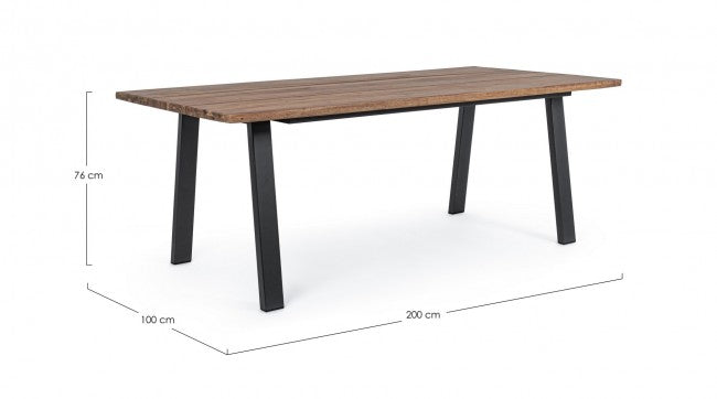 Mesa de centro Oslo de madera natural 200 x 100 cm