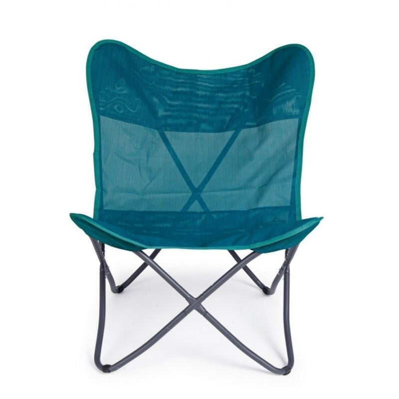 Silla de playa plegable de textileno verde agua BUTTERFLY GABICCE 77,5x81x h89 cm