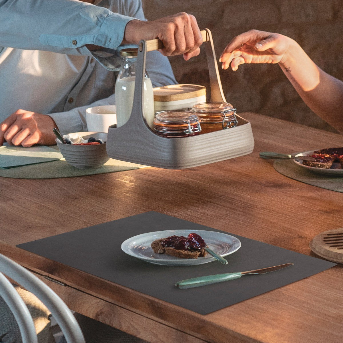 Mantel individual carbón de doble cara Nature