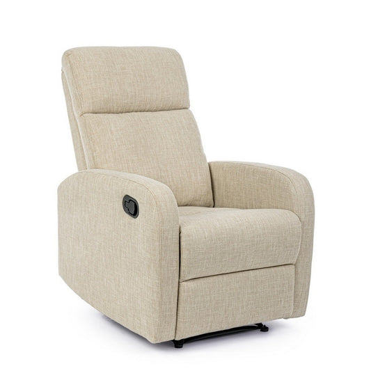 Sillón reclinable manual en tejido Iris beige