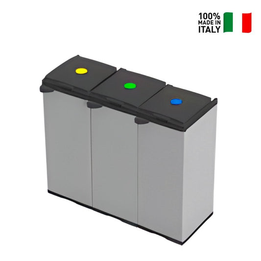 Mobile per Raccolta Differenziata con Doppia Apertura - 102x39,5x85 cm