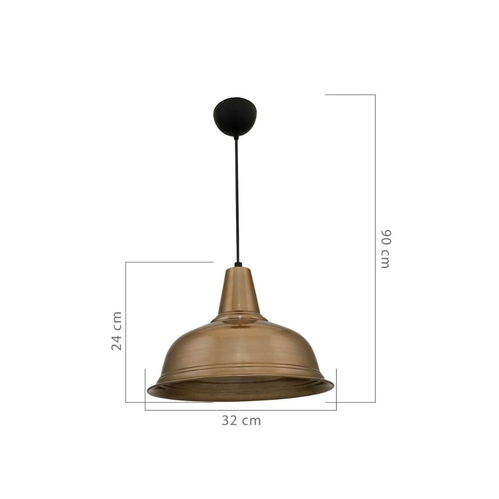Lámpara colgante Tampa ASZ1343 con difusor bronce