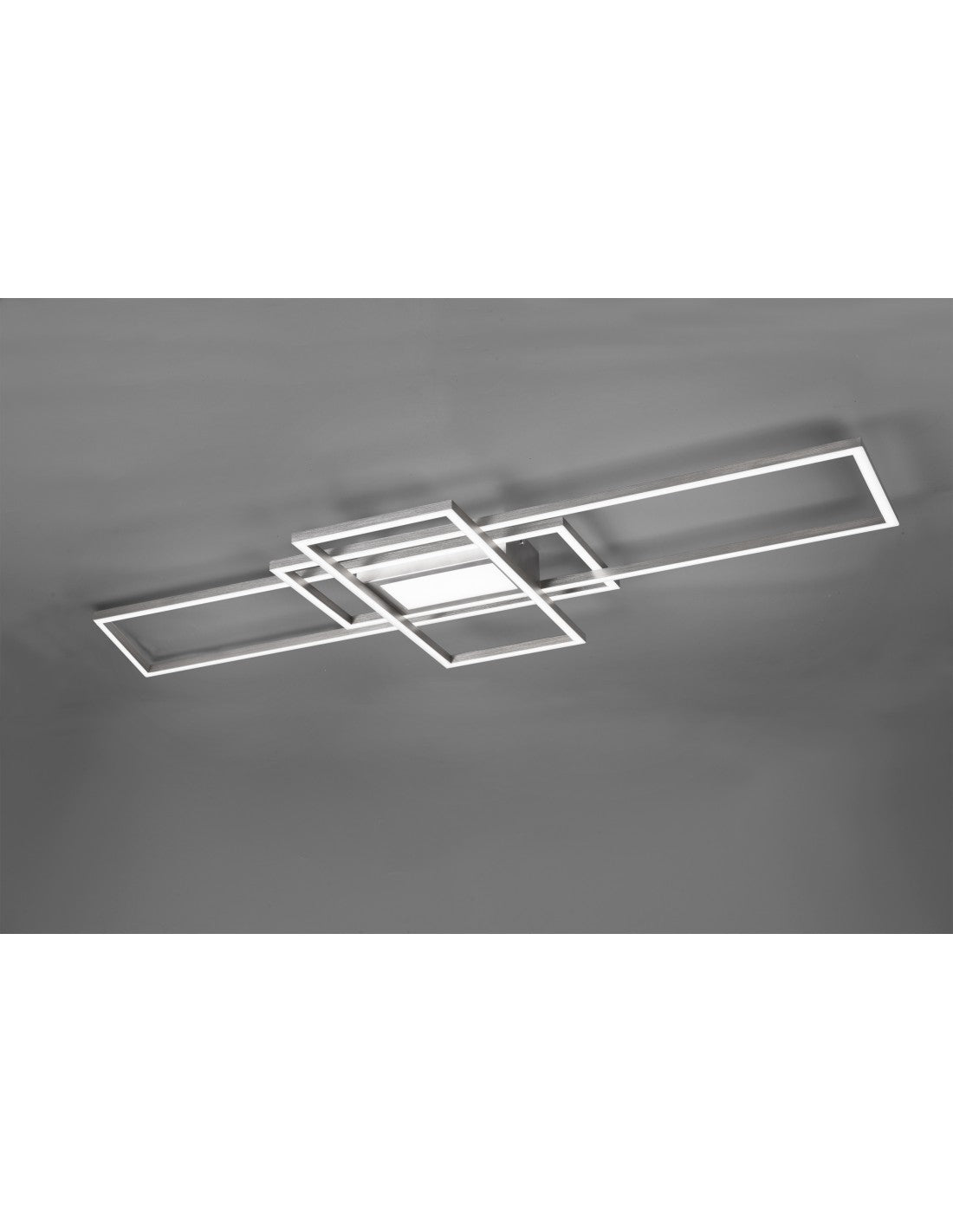 Irvine Plafón 3 LEDs Rectángulo 60w Níquel L105 cm Regulable Trio Lighting