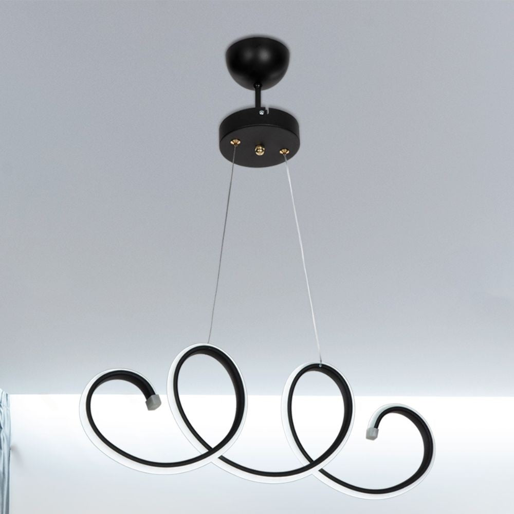 Lámpara colgante espiral LED negra Afra MDL4441