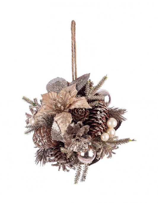 6x Decoración Esférica Alara Poinsettia Cham D125