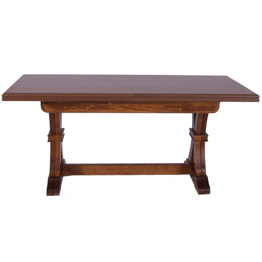 Tavolo in legno massello rettangolare allungabile colore noce 85x180-360xh79 cm EFFEZ