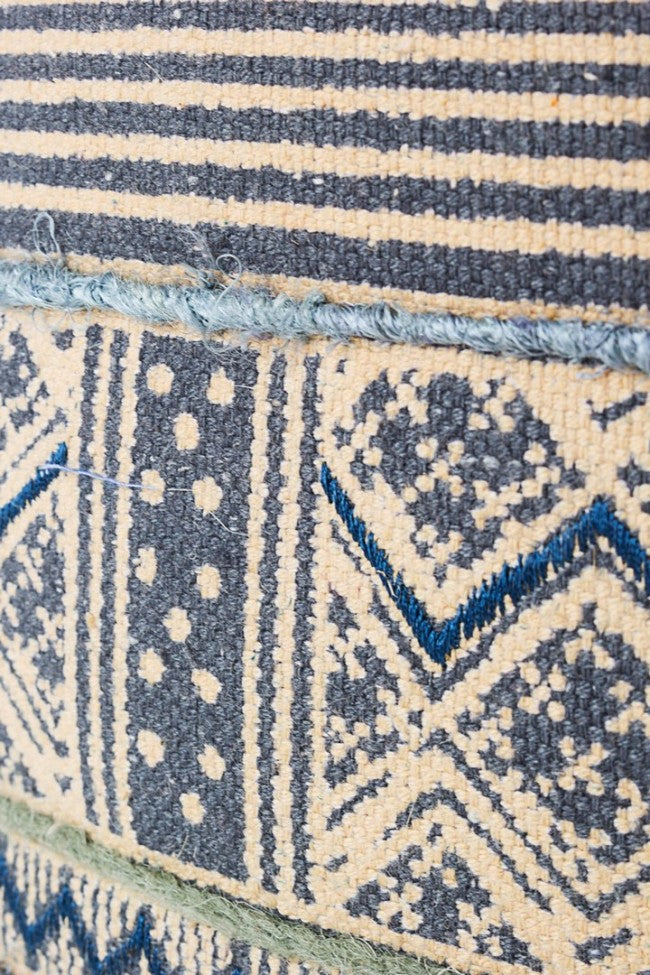 TILAK Puf de algodón estilo étnico Snorkel diámetro 50x h35 cm