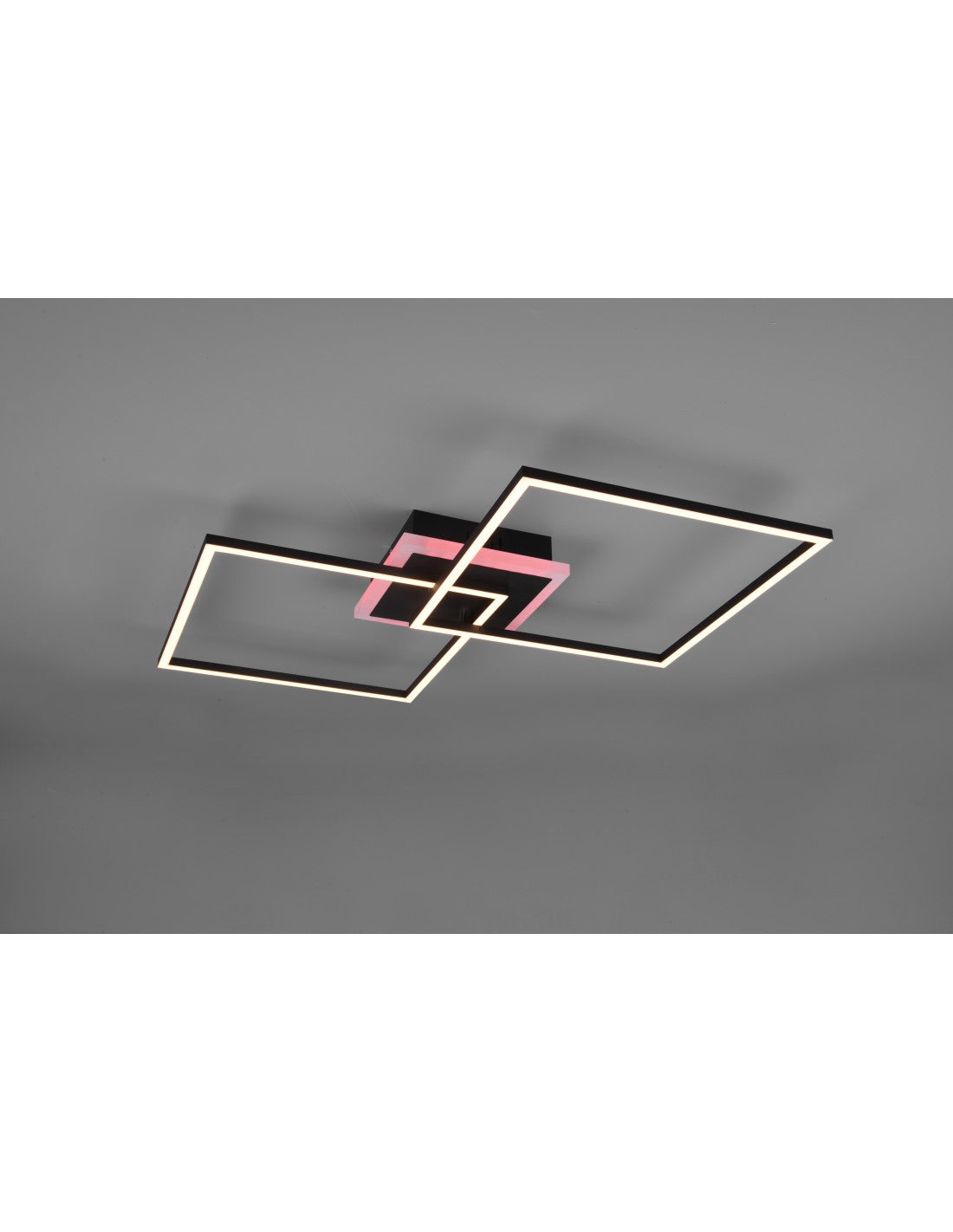 Arribo Plafón Cuadrado Negro LED Regulable Rgbw Trio Lighting