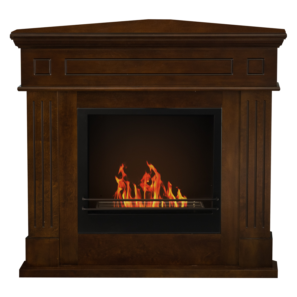 Chimenea de bioetanol de suelo de esquina biochimenea FORD Marrón L110 x P63 x H102