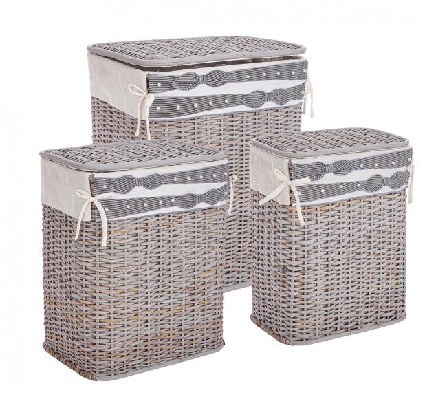 Set3 Juego de lino gris Elegantly Rett