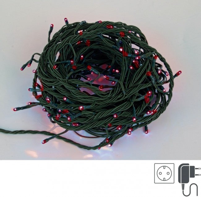 8x Cadena 180 LED Rojo Int-Ext