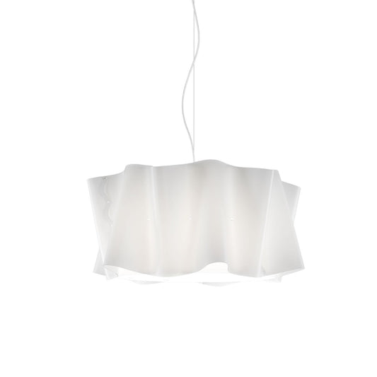 Suspensión blanca en metal cromado cm. 50 x 27h