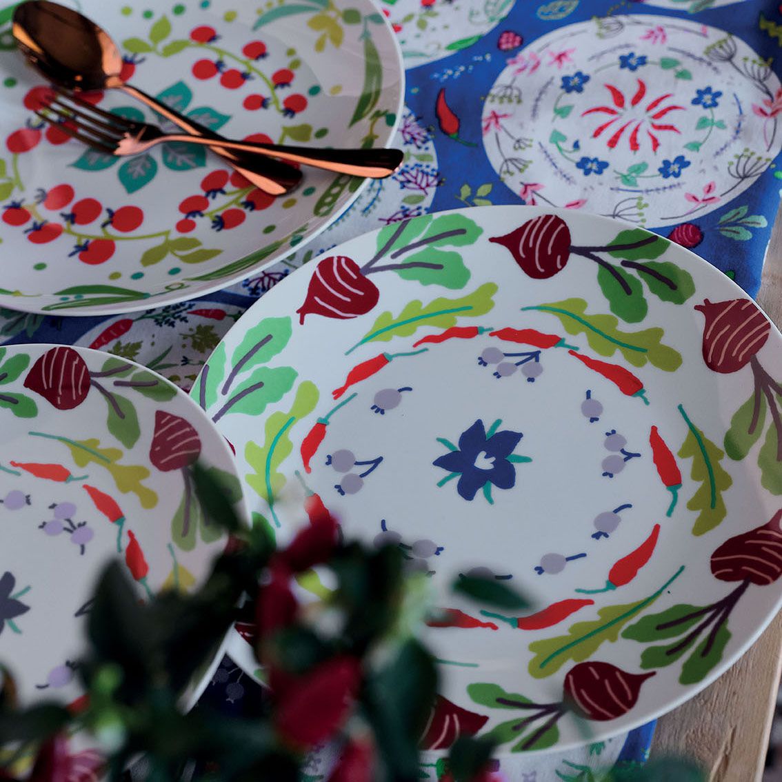 Vajilla 18 Piezas Bio Porcelana Multicolor