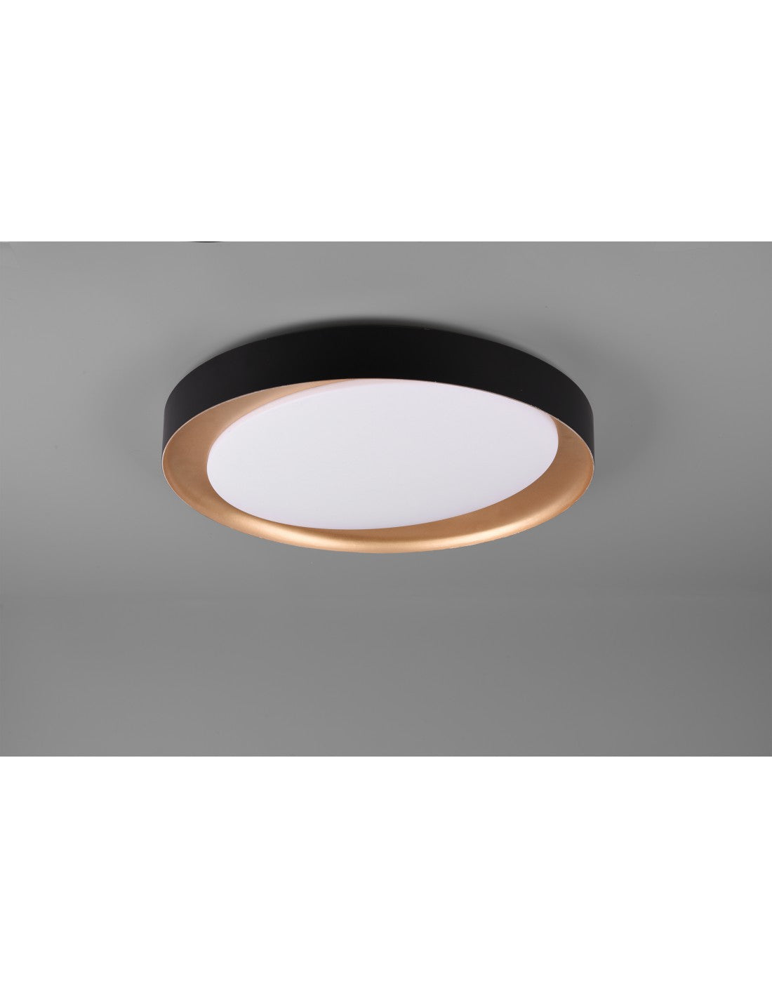 Lámpara de techo LED regulable Zeta Ø48 cm negro y dorado Trio Lighting