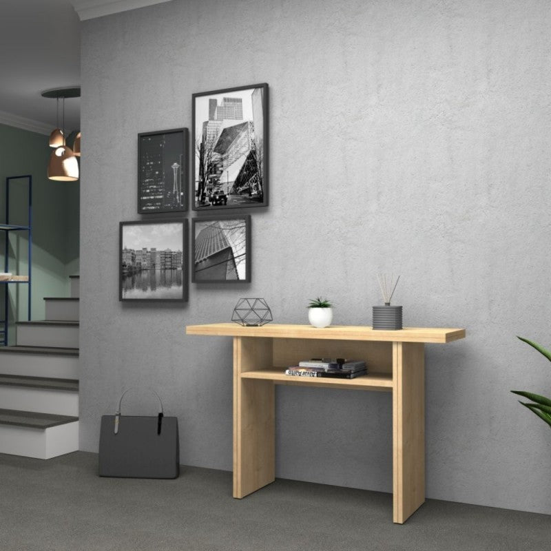 Mesa consola plegable Roble IKEBANA 120x40x h76 cm