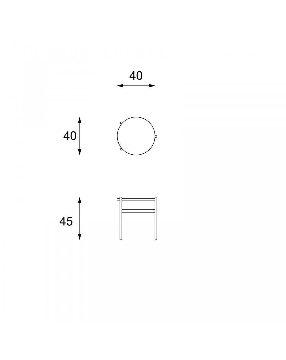 Mesa de centro 40 x 40 x 45h - Thor