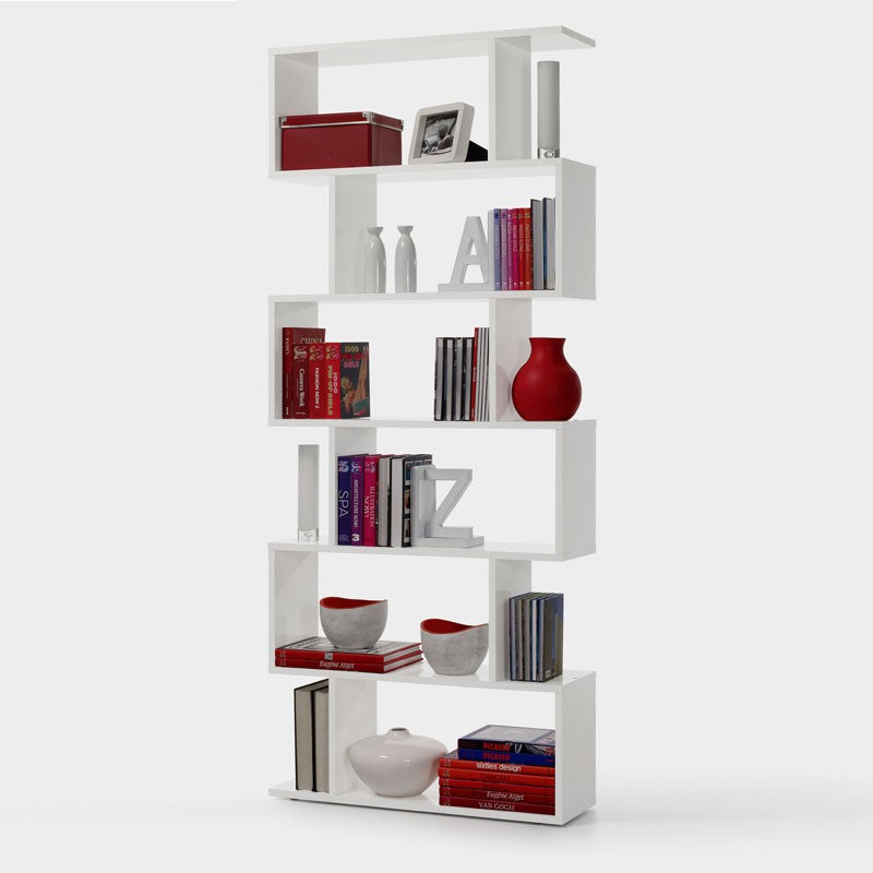 Mueble librería blanca para oficina y salón 80 x 25 x 192 h cm 