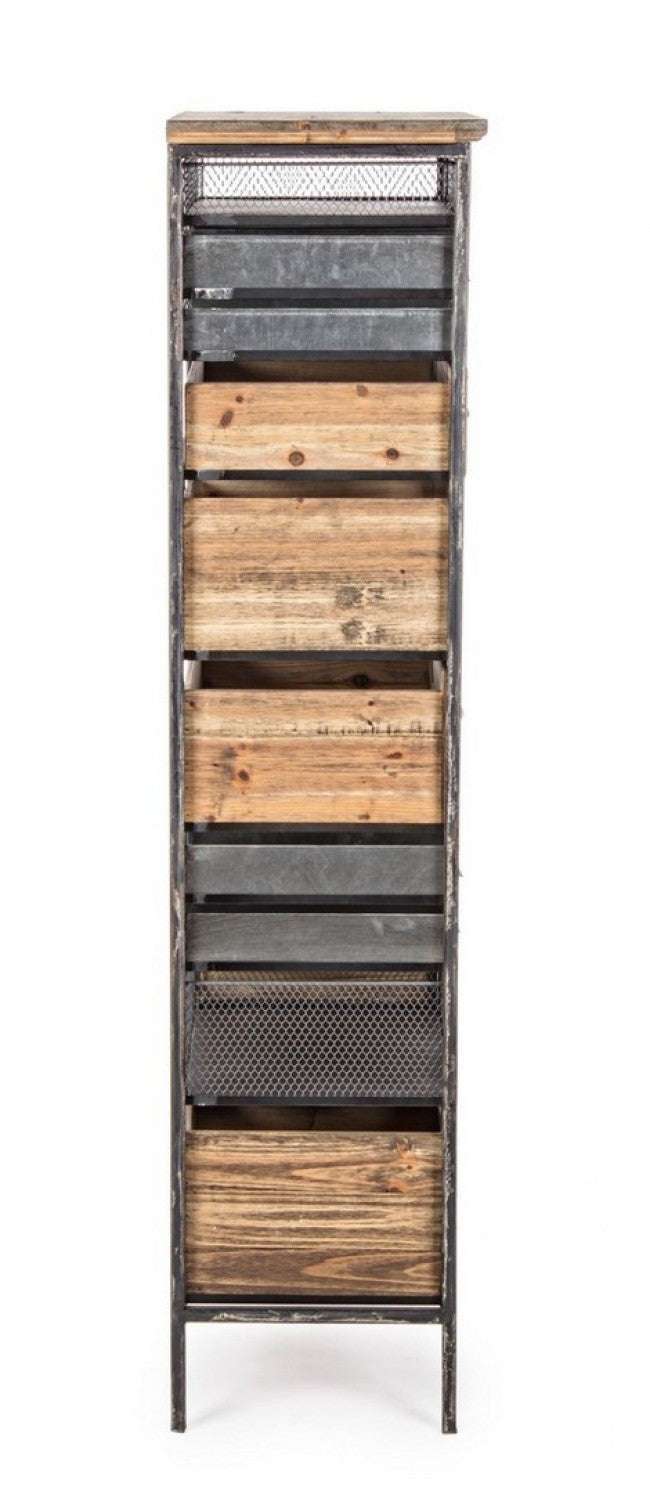 Cómoda de acero con diecinueve cajones Antracita OFFICINA 59x33,5x h146 cm