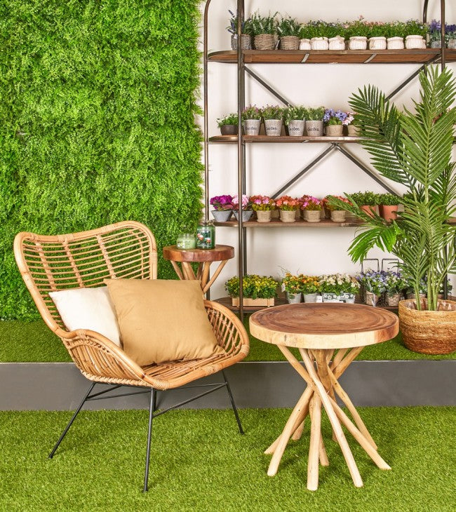 Mesa de centro de madera cm. 56 x 56