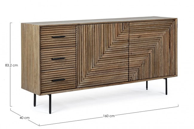 Aparador Darsey de madera con 2 puertas y 3 cajones