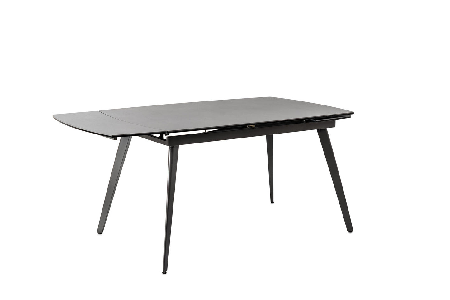 Mesa extensible con tapa de cerámica gris antracita 140/170/200x90x76h cm