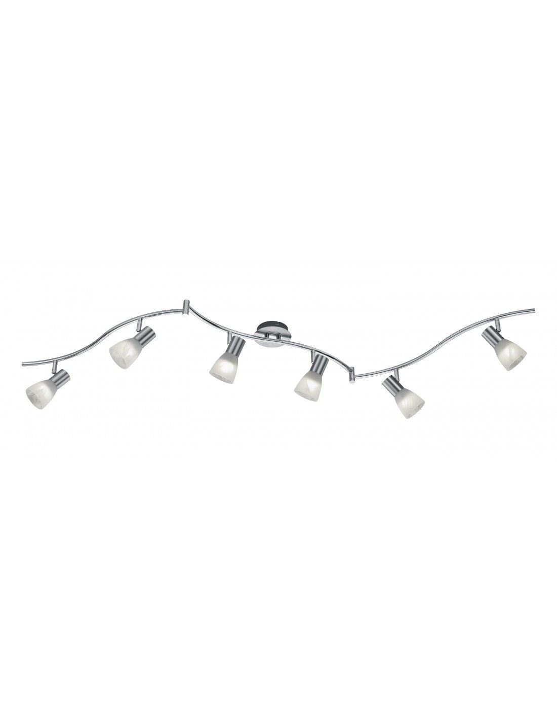 Lámpara de Techo 6 Focos Orientables E14 Levisto Nichel Trio Lighting