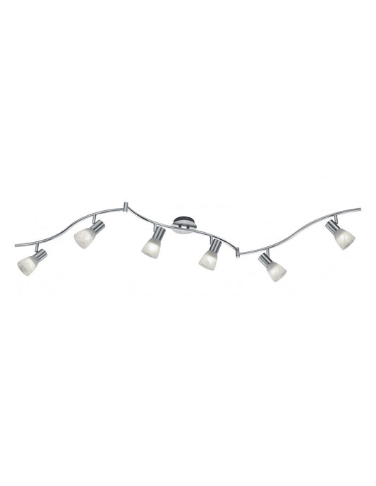 Lámpara de Techo 6 Focos Orientables E14 Levisto Nichel Trio Lighting