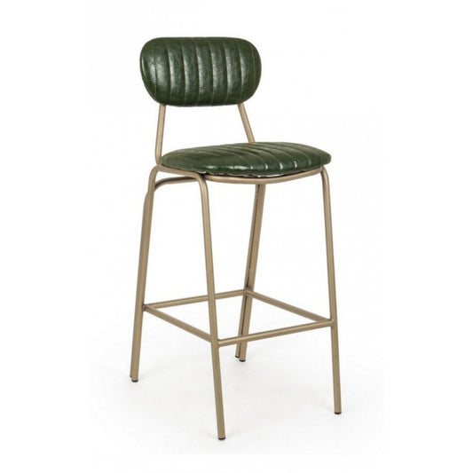 Taburete de bar Addy vintage verde oscuro 41x51x100h cm