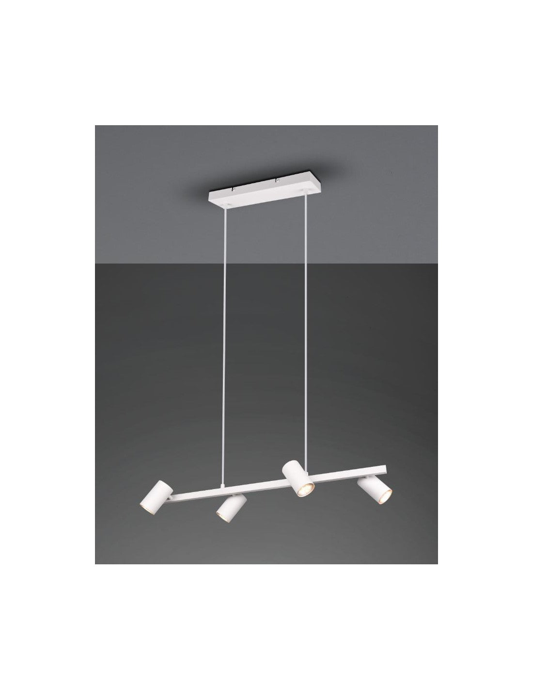 Suspensión Blanca 4 Focos Orientables GU10 Marley Trio Lighting
