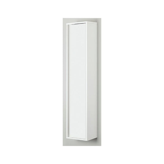 Mueble de baño alto con puerta lacada en blanco 30x24x150 cm