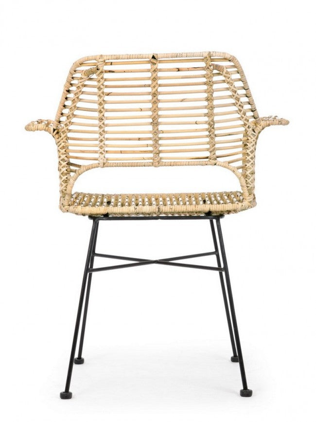 Silla Tunas con reposabrazos de fibra natural