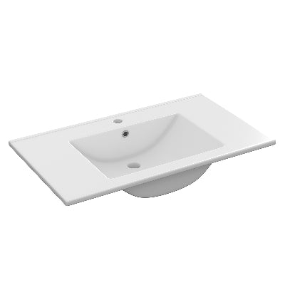 Consola lavabo cerámica blanca 60x45
