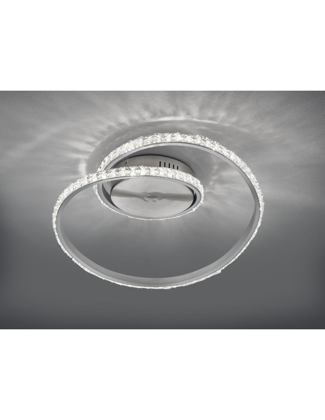 Lámpara de techo LED Rubin moderna regulable efecto cristal RGB Ø45 cm Trio Lighting