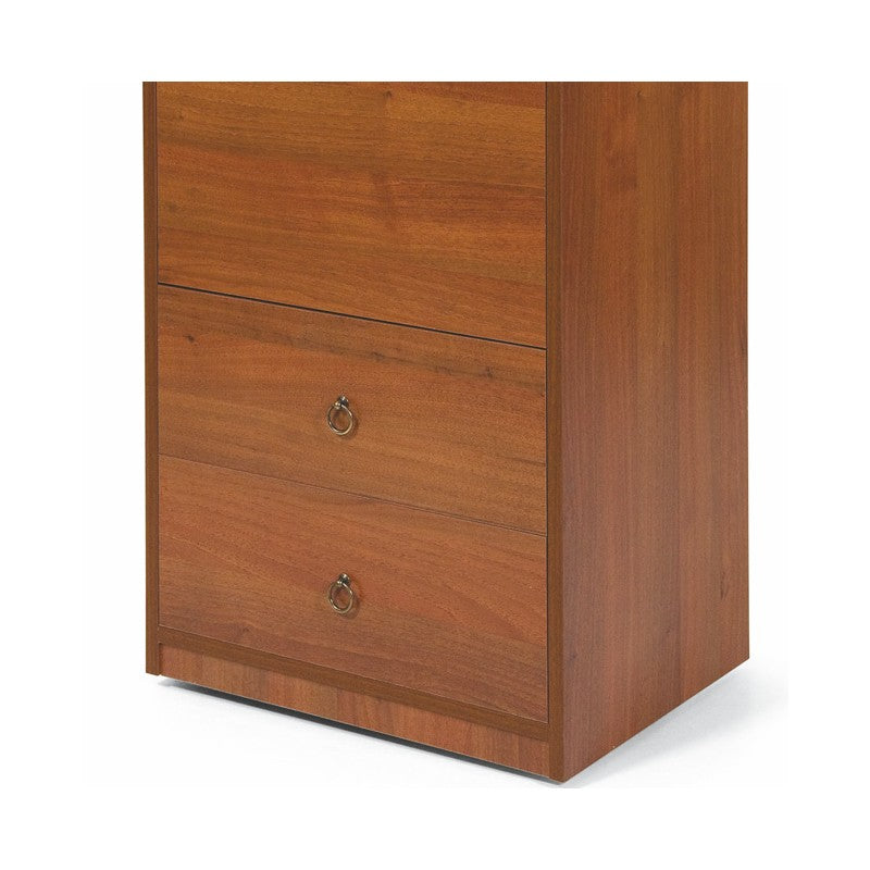Mueble tabla de planchar Madera revestida de melamina Nogal Antiguo 3 cajones 44x57xH.89 cm