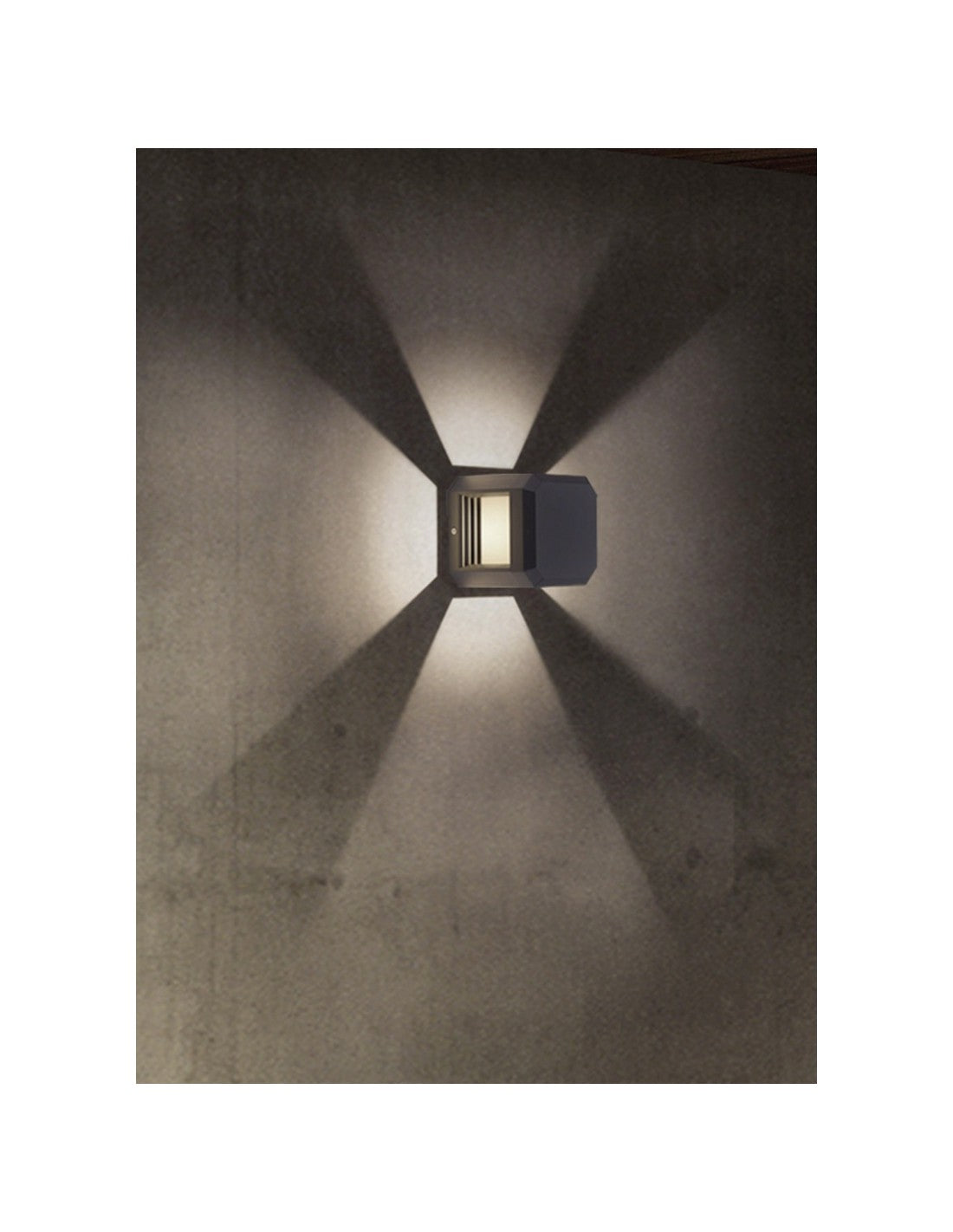 Aplique Led Cubo Exterior Logone Antracita IP65 Trio Lighting