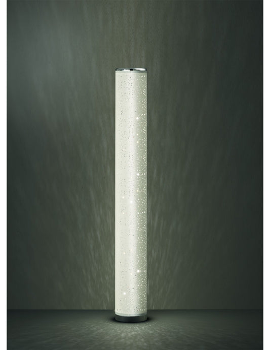 Lámpara de pie LED moderna Tico Al. 103 cm Tela blanca Trio Lighting