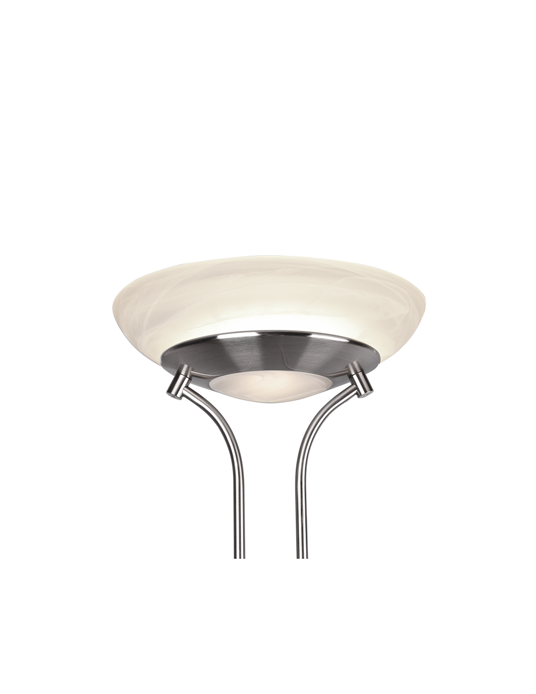 Lámpara de pie LED regulable con foco de lectura Orson Nichel Trio Lighting