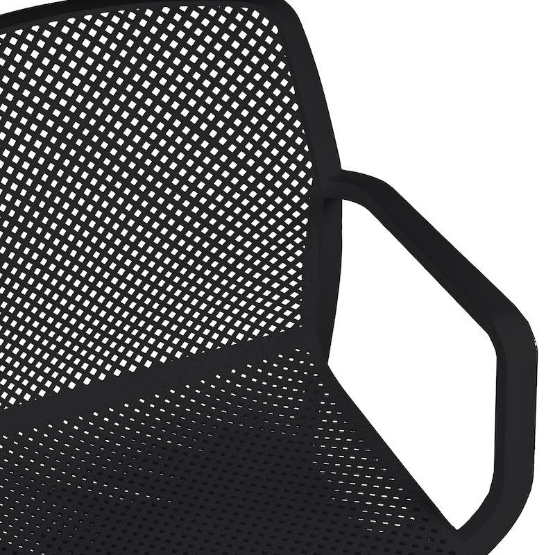 Silla De Jardín De Polipropileno Con Apoyabrazos Antracita Dalian 46,5X53,5X H55 Cm