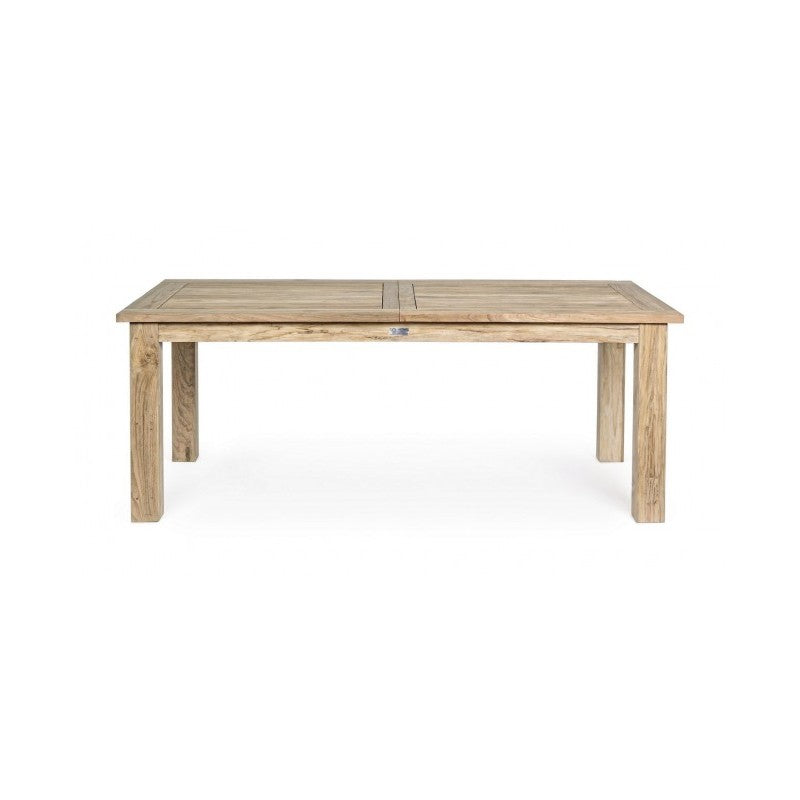 Mesa de exterior rectangular en madera de teca FSC 200-260x 100x h 78 cm