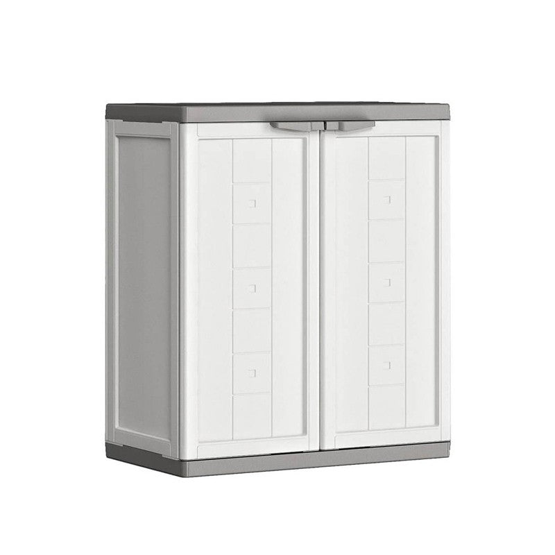 Armario bajo de resina JOLLY R16 TNT Blanco y Gris 68x39x h85 cm