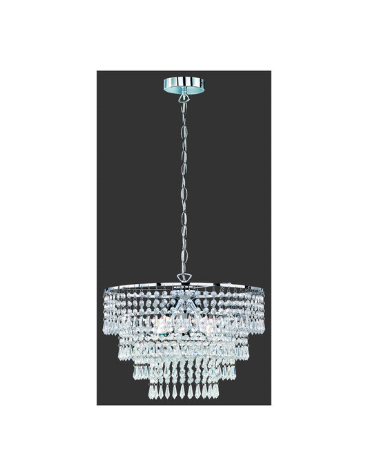 Orient Lámpara de Araña 3 Luces E14 Cromo Ø42 cm Colgantes Decorativos Trio Lighting