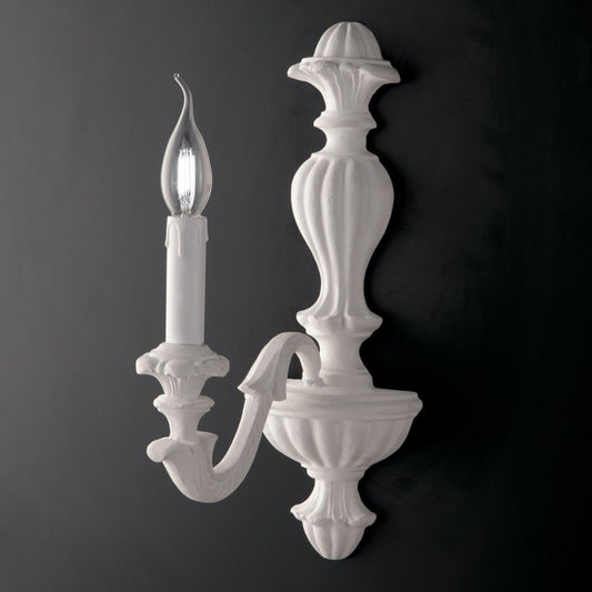Aplique de madera shabby blanco una luz 25x h40 cm