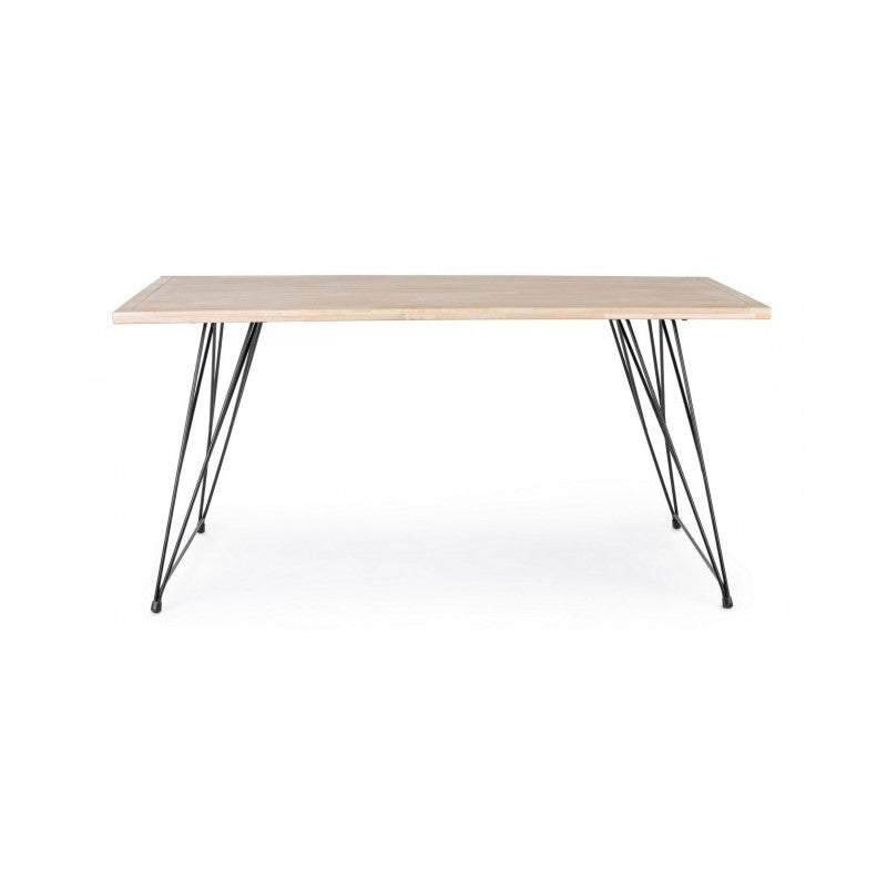 DISTRICT mesa industrial de diseño de madera 160x90x h76 cm