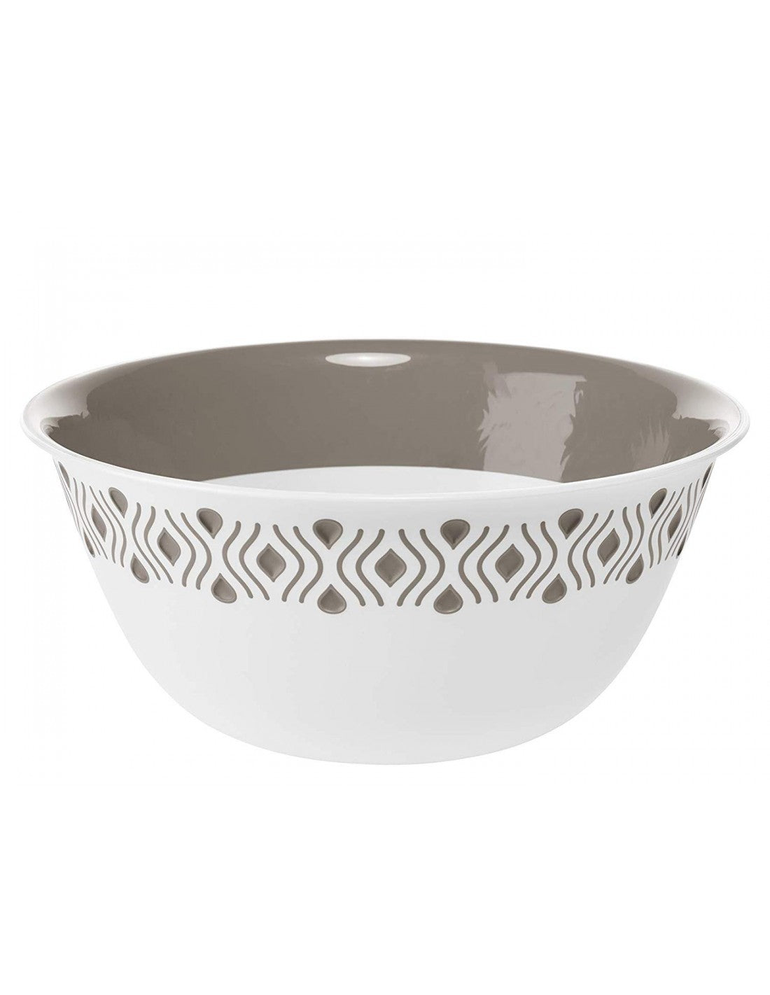 Cuenco Tosca de Stefaniplast - Blanco/Gris tórtola - Tamaño 29x13cm