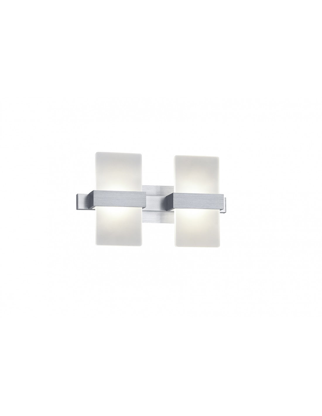 Lámpara de pared rectangular LED de doble emisión Platon Aluminio Trio Lighting